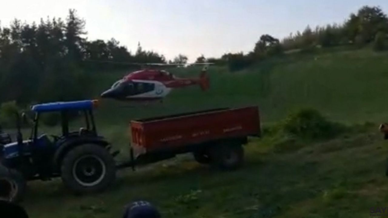 İmdadına helikopter ambulans yetişti