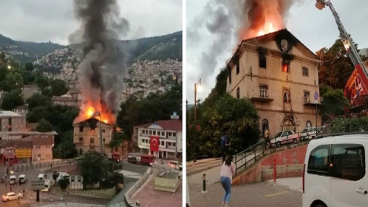 Bursa'nın tarihi mekanı böyle küle döndü
