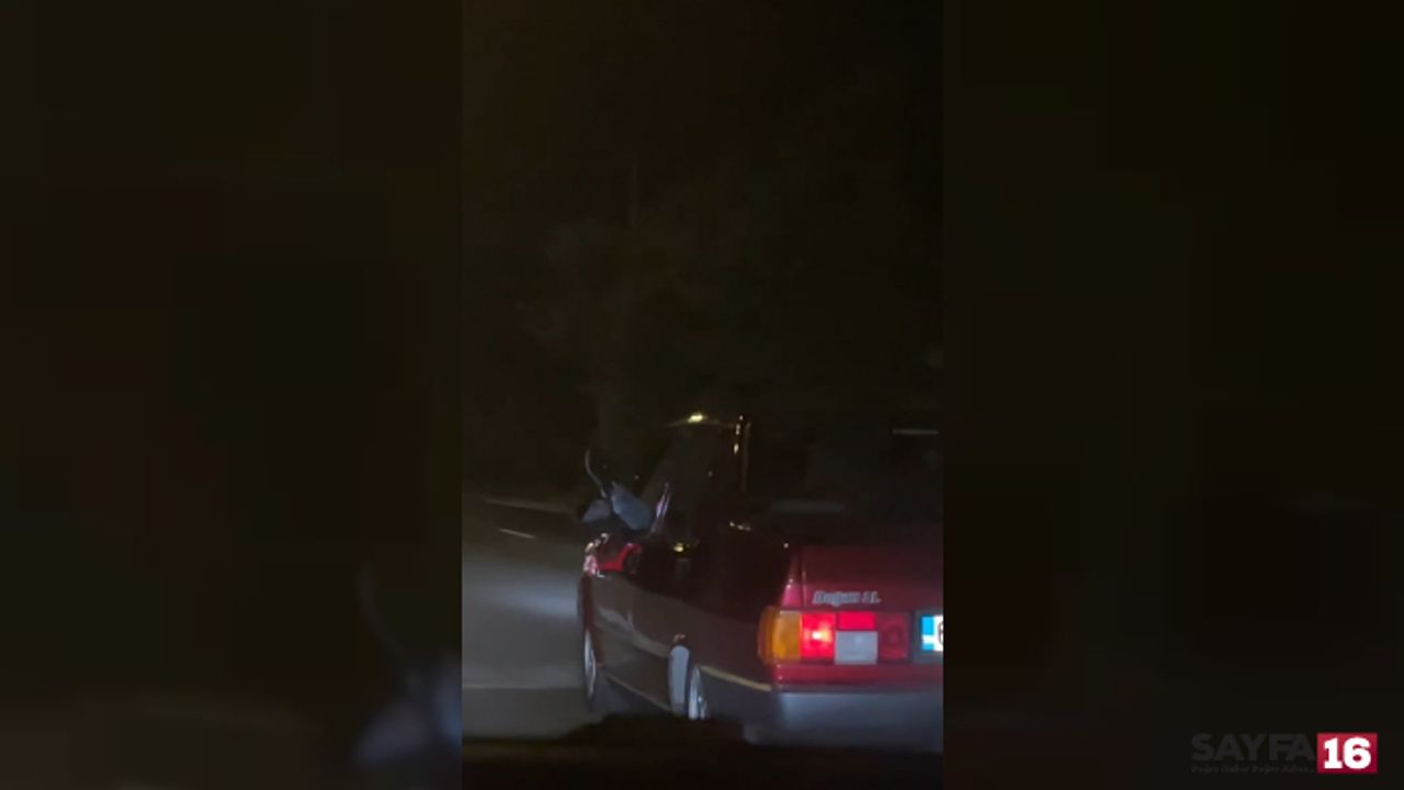 Bursa’da  tek ayağıyla araba süren kişiye ceza yağdı
