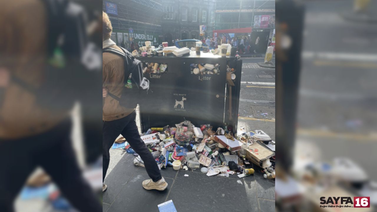 İskoçya'nın başkenti Edinburgh çöplüğe döndü