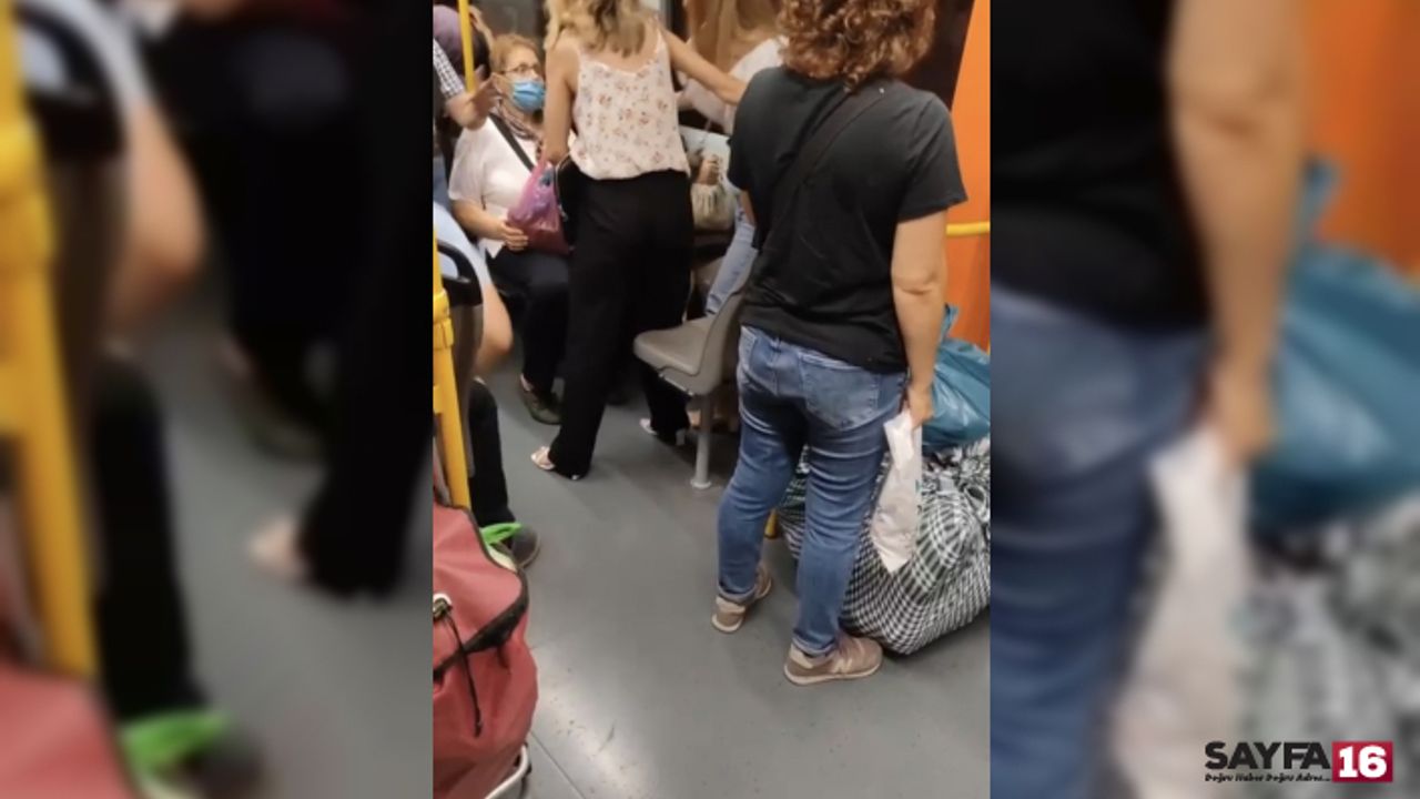 Metroda yer verme yüzünden tartışma çıktı