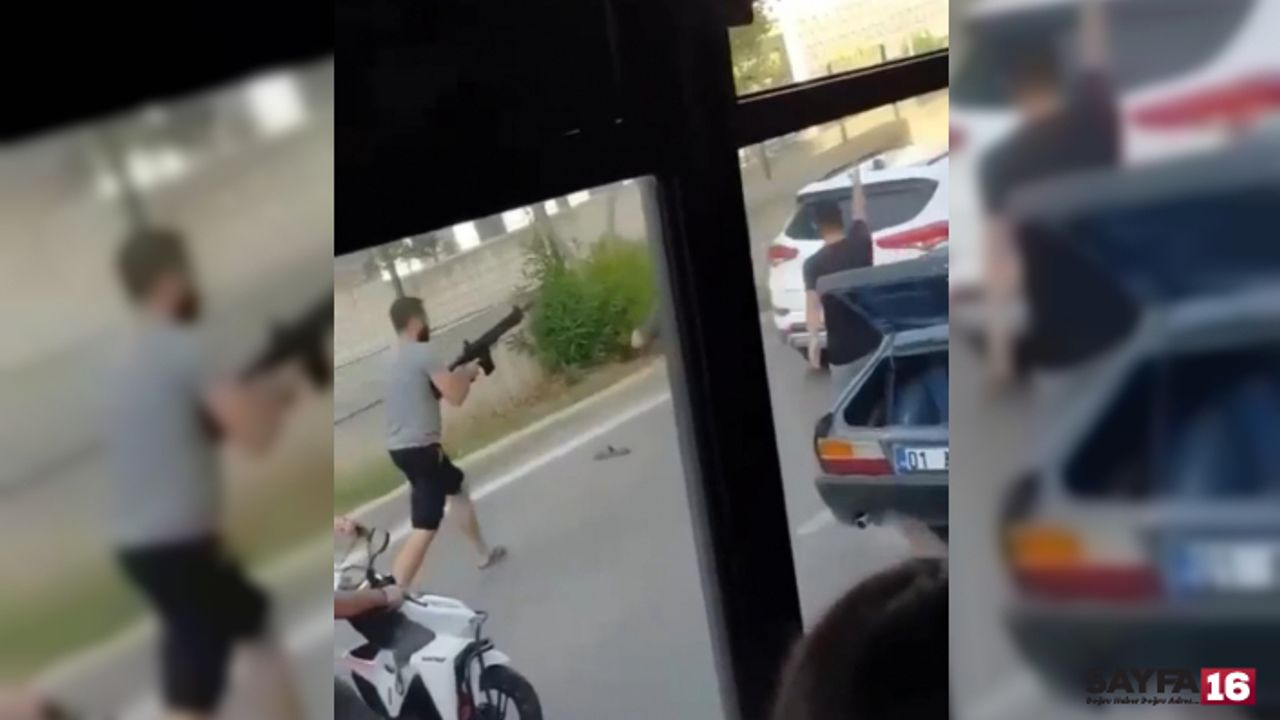 Trafikte tartıştığı sürücüye pompalı tüfekle ateş açtı... O anlar kamerada