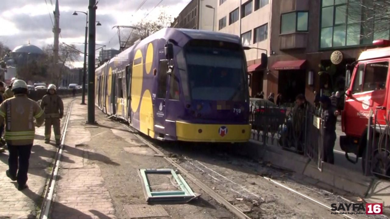 Kabataş'ta tramvay kazası. Yaralılar var