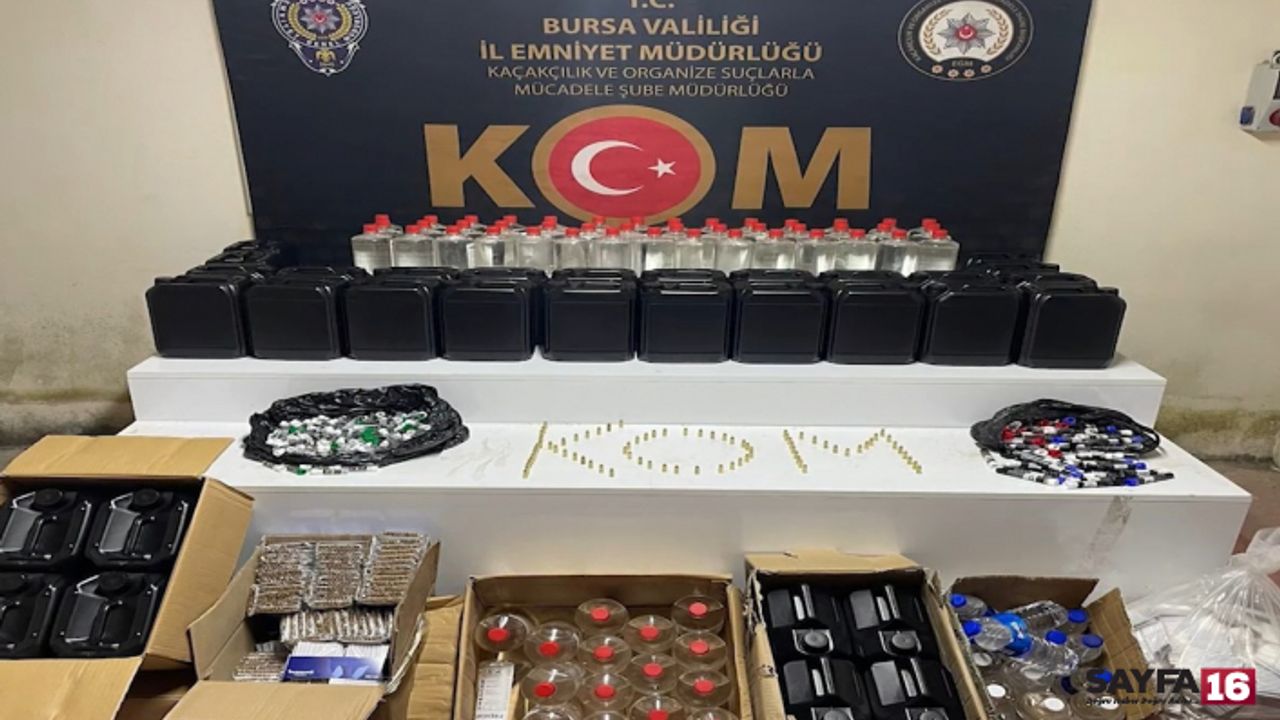 Yılbaşı öncesi Bursa'da büyük sahte içki operasyonu