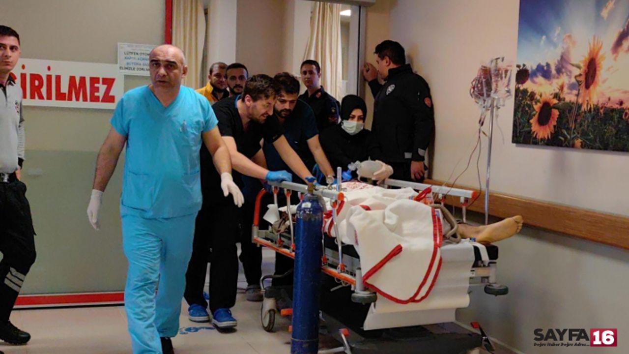 Testerenin bıçağı boynunu kesen işçi ağır yaralandı