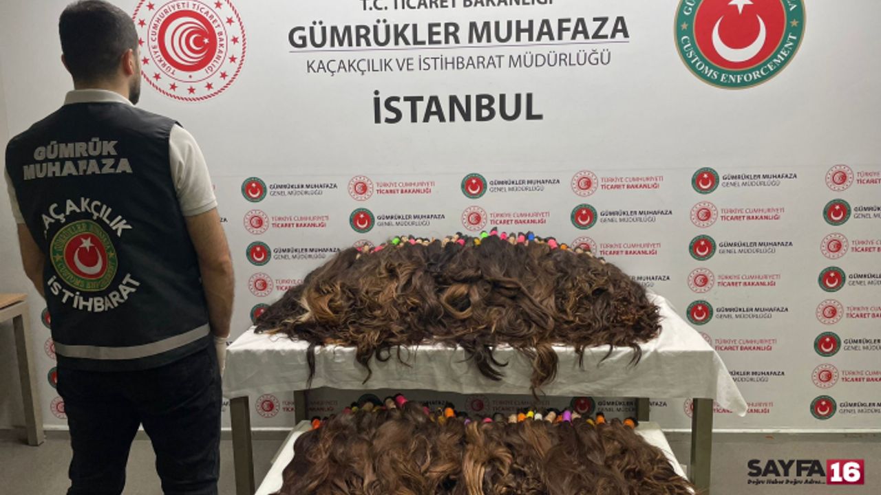 Sabiha Gökçen'de 68 kilo insan saçı ele geçirildi