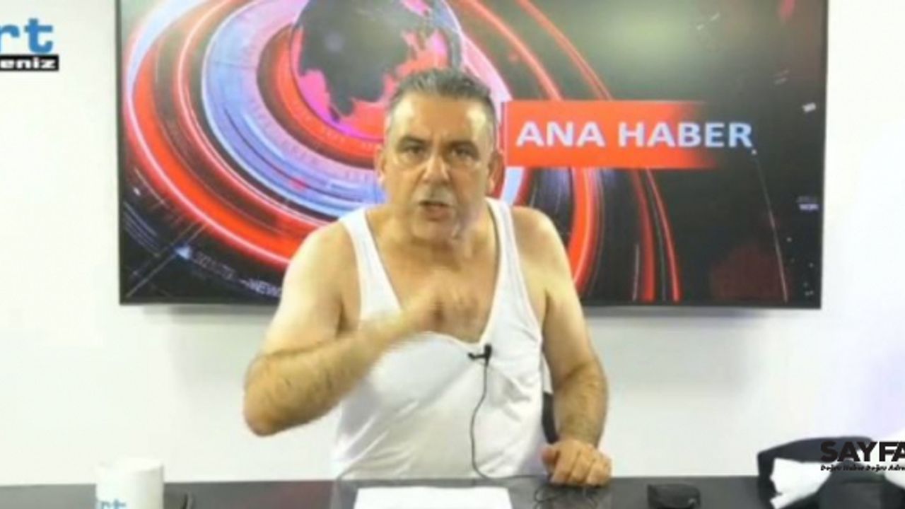Hatay'da sorunlara dikkat çekmek için ana haberde soyundu