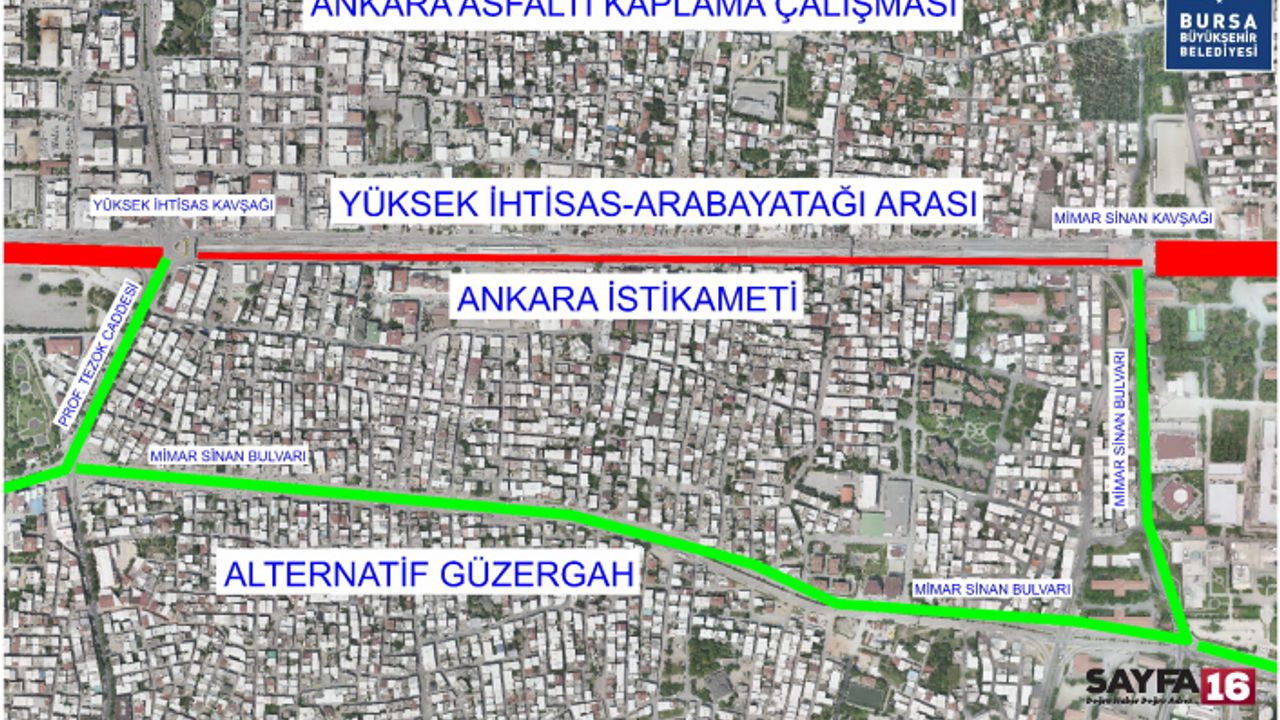 Bursa'da hafta sonu o yollar kapalı