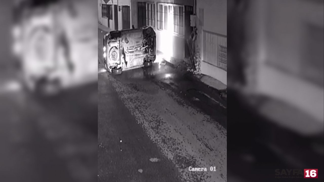 Bursa'da yürekleri ağza getiren kaza kamerada