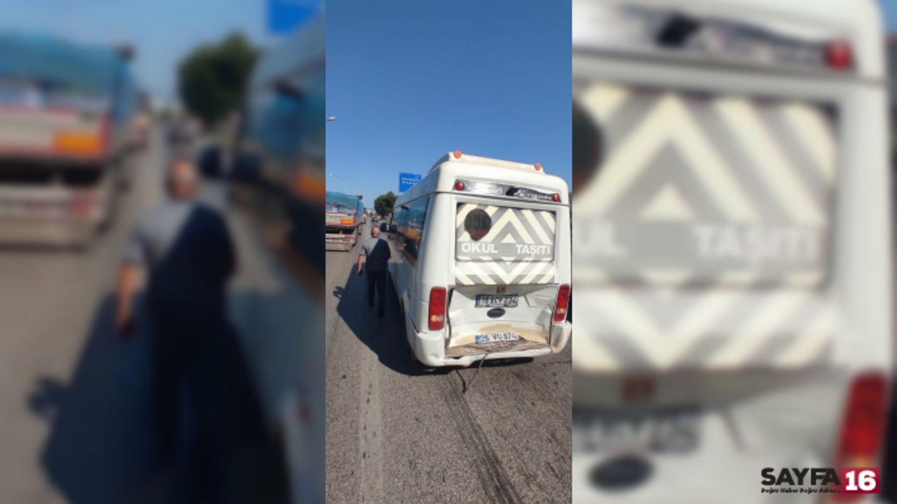 Bursa'da otomobil ile servis aracı çarpıştı! Yaralılar var