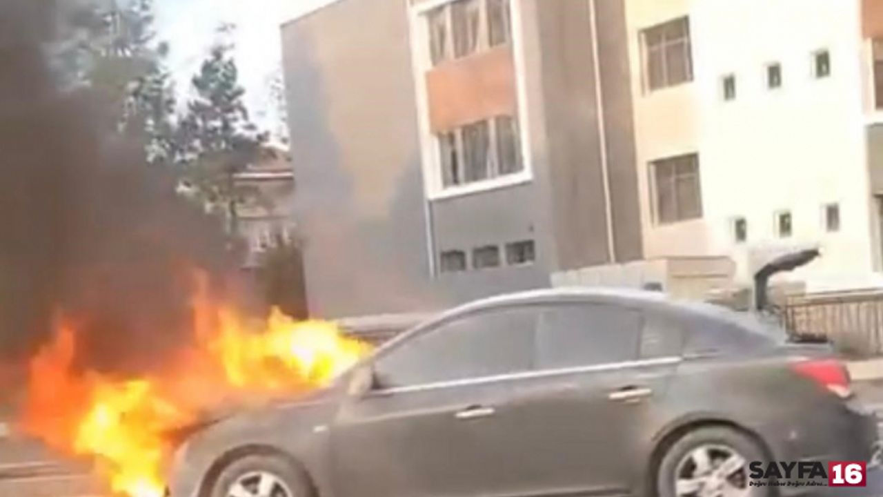 Bursa'da seyir halindeki araç alev topuna dödü