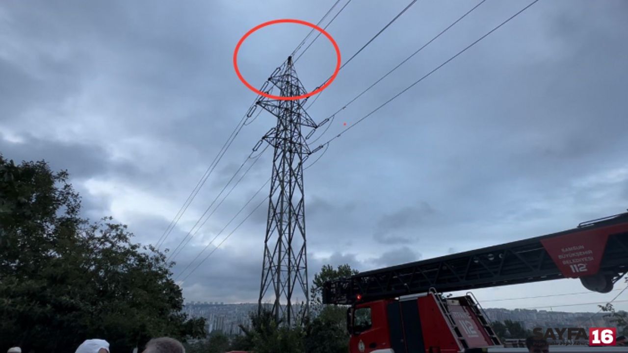 Erkek Arkadaşına Kızınca 40 Metre 154 Bin Voltluk Yüksek Gerilim Hattı Direğine Çıktı