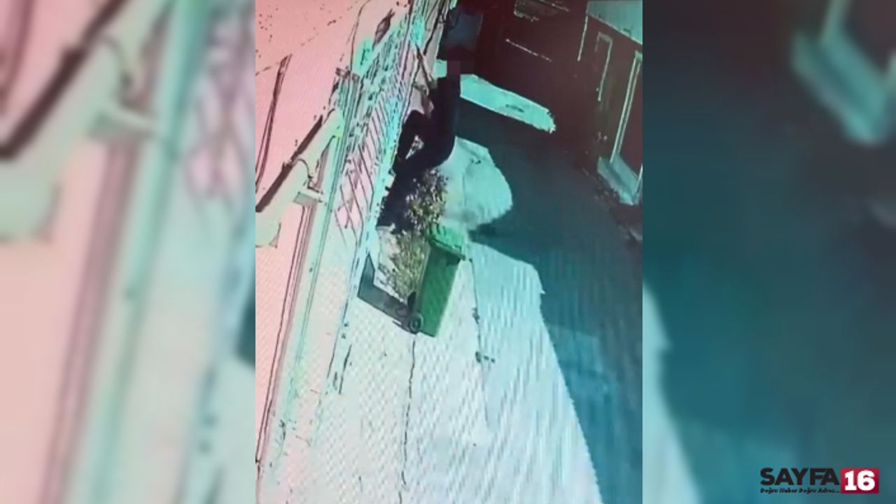 Örümcek gibi tırmanan hırsız kamerada