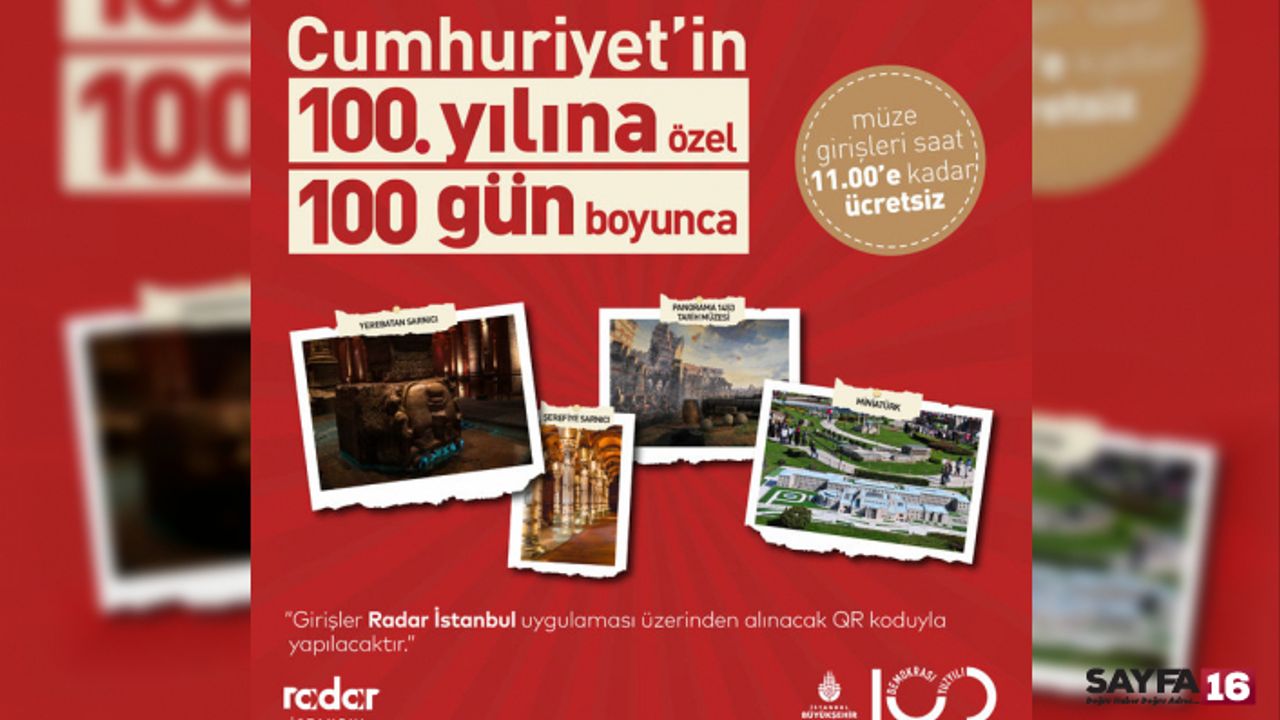 Cumhuriyet'in 100. Yılında 4 Müze 100 gün Boyunca Ücretsiz