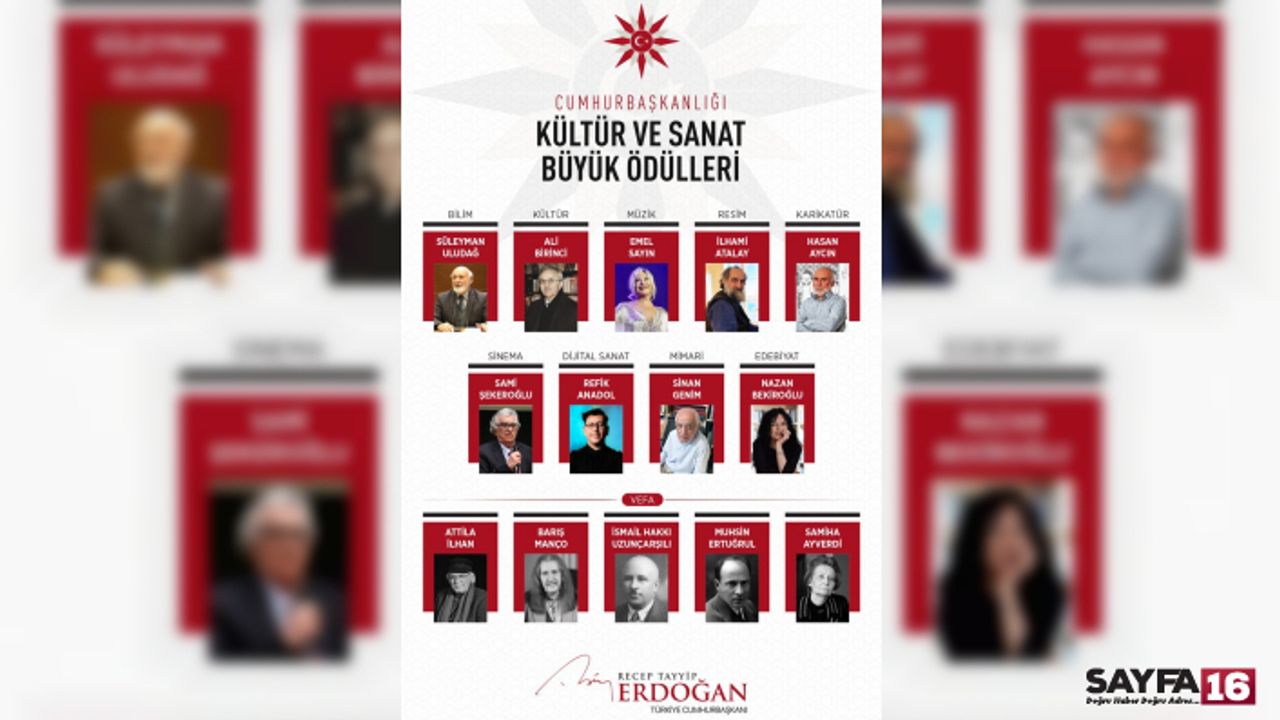 İşte 2023 Cumhurbaşkanlığı Kültür ve Sanat Büyük Ödülü Sahipleri
