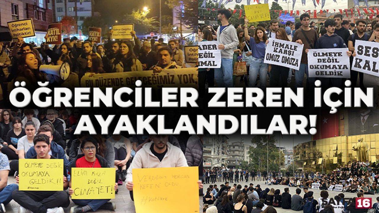 Zeren Ertaş İçin Birçok Şehirde Protesto Gösterileri Yapılıyor!