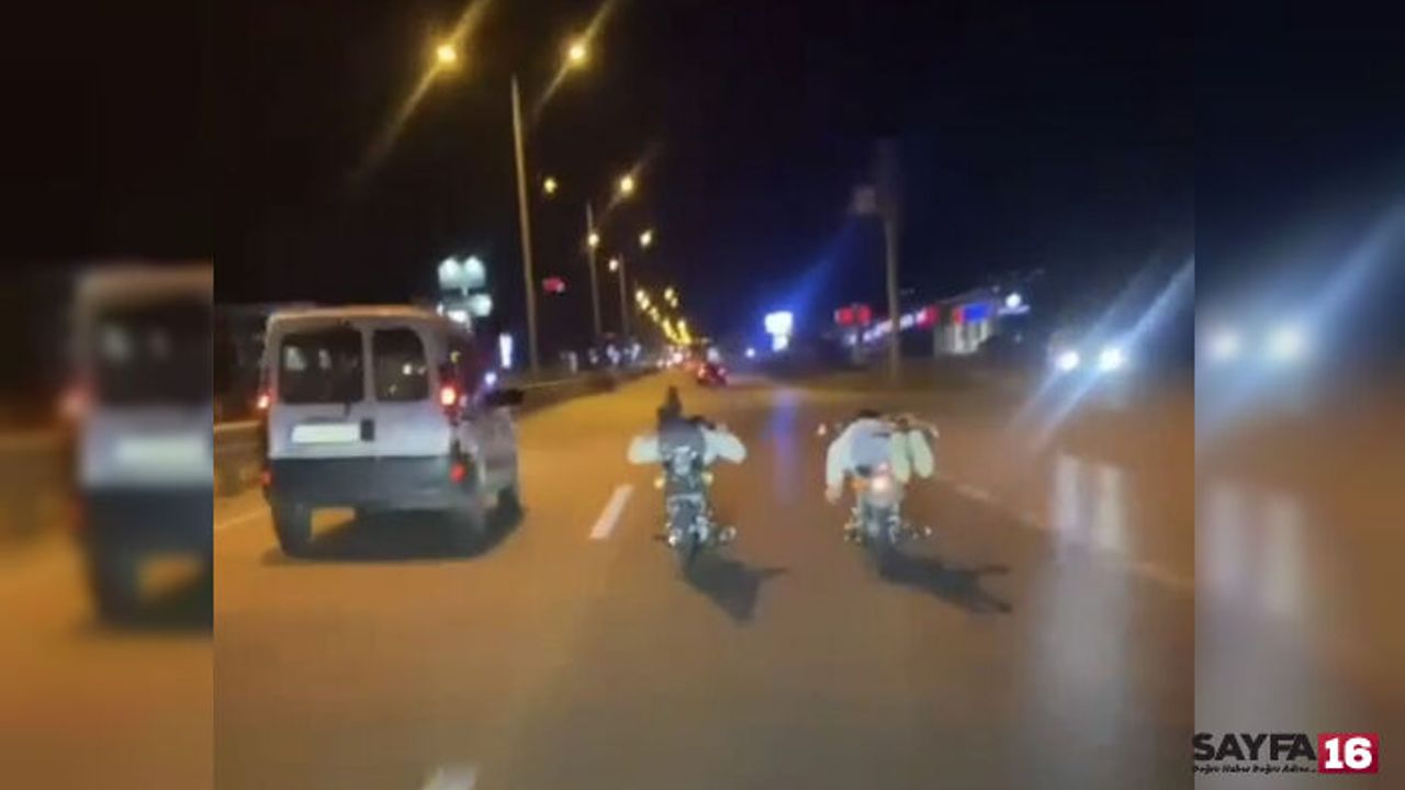 Bursa'da Motosikletle Ölümüne Yarış Tuttular