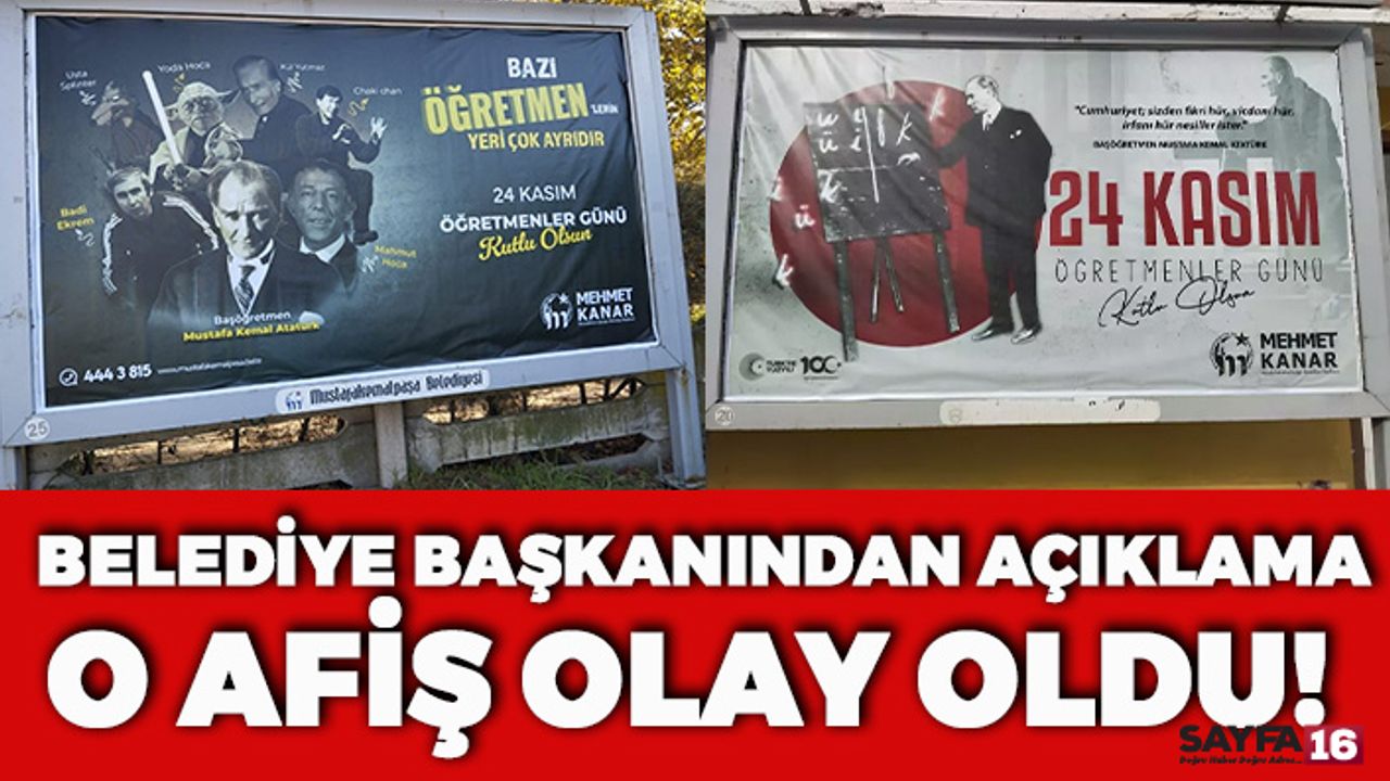 O Afişle İlgili Mustafakemalpaşa Belediye Başkanından Açıklama