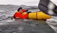 Dev balina adamı önce yuttu sonra geri püskürttü!