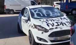 Bursa'da arabaya yazılan yazı gündem oldu!!