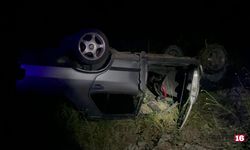 Bursa'da feci kaza! Araç takla atıp tarlaya uçtu