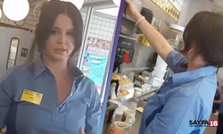 Dünyaca ünlü şarkıcı restoranda çalışırken görüntülendi!