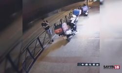 Bursa'da kuryenin motoru işte böyle çalındı