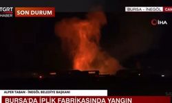 Bursa fabrika yangınında canlı yayında patlama anı