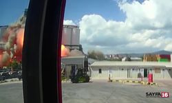 Kocaeli Derince’deki patlama güvenlik kamerasına yansıdı