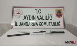 Üzerinde samuray kılıcı ele geçirildi