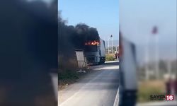 Bursa'da seyir halindeki tır alevlere teslim oldu