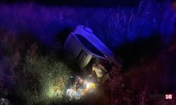Bursa'da tarlaya uçan otomobilde can pazarı