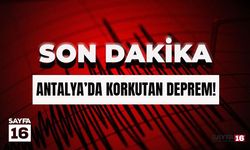 Son Dakika!! Antalya'da Korkutan Deprem