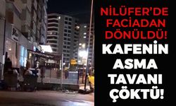 Nilüfer'de Kafenin Asma Tavanı Çöktü, Faciadan Dönüldü!