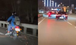 Bursa'da Trafikte Yürekleri Ağza Getiren Gürüntüler!