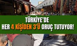 Türkiye'de 4' kişiden 3'ü oruç tutuyor. Kadınlar erkeklerin önünde!