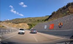 Bursa'da otobanda ters yönde son sürat böyle ilerledi...