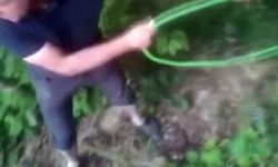 Bahçesini sulamak için içme suyu hattını deldi