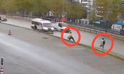 Ata Bulvarı'nda yayalar ölümden kıl payı kurtuldu