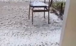 Bursa’da ceviz büyüklüğünde dolu yağdı.