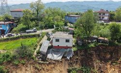 Ordu'da heyelan!! Dağ aşağı kaydı, 400 dönüm alan etkilendi