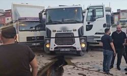 Facianın eşiğinden dönüldü: Freni boşalan kamyon parka metreler kala durdu