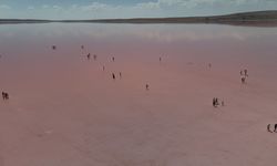 Tuz Gölü pembe bir masala dönüştü