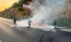 Elektrikli araç yandı, 12 saatte söndürülemedi