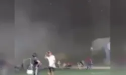 Meksika'da stadyumu fırtına vurdu