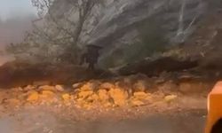 Uludağ yolunda heyelan korkuttu