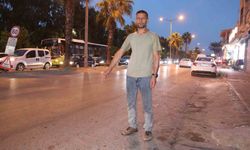 Halk otobüsünün açık kapısı bisikletliyi yere savurdu