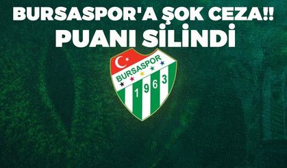 Bursaspor’a Şok Ceza! 3 Puanı Silindi…