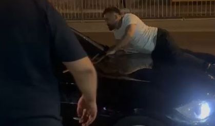 Ataşehir’de kıskançlık krizi: Aracın kaputuna yatıp kalkmadı