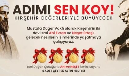 Çocuklarına bu isimleri verenlere 4 çeyrek altın